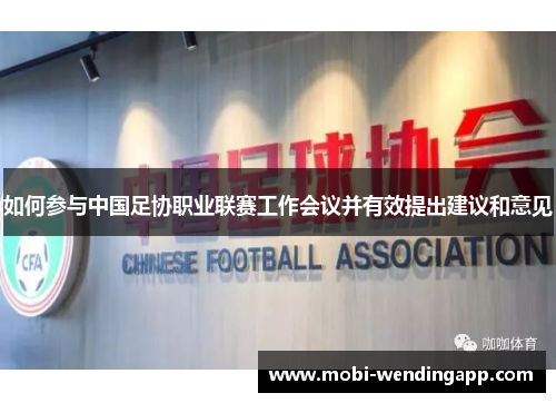 如何参与中国足协职业联赛工作会议并有效提出建议和意见